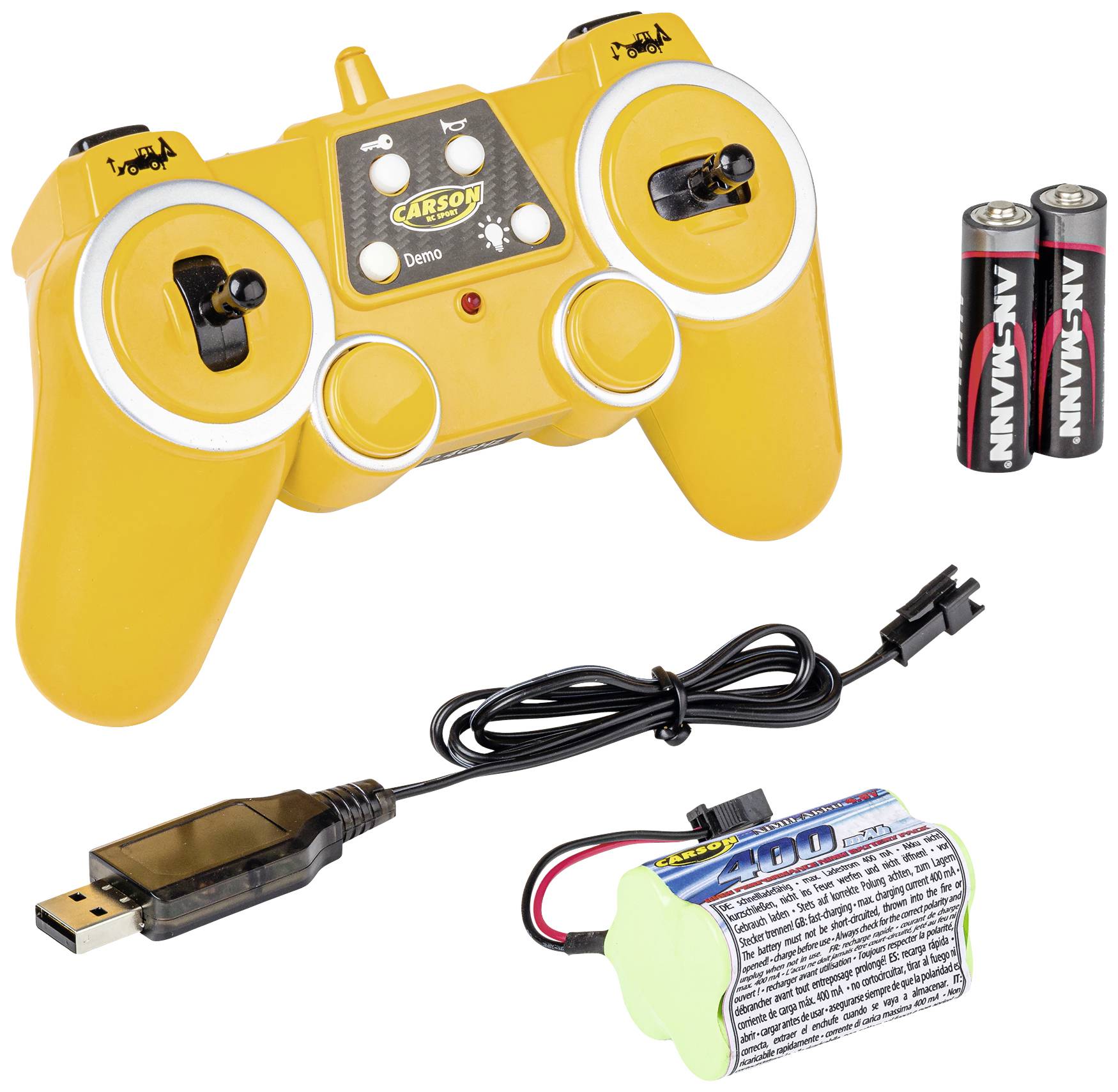 Carson Modellsport 907668 1:20 Baggerlader JCB 2.4G 100% RTR 1:20 Elektro RC Einsteiger Funktionsmo