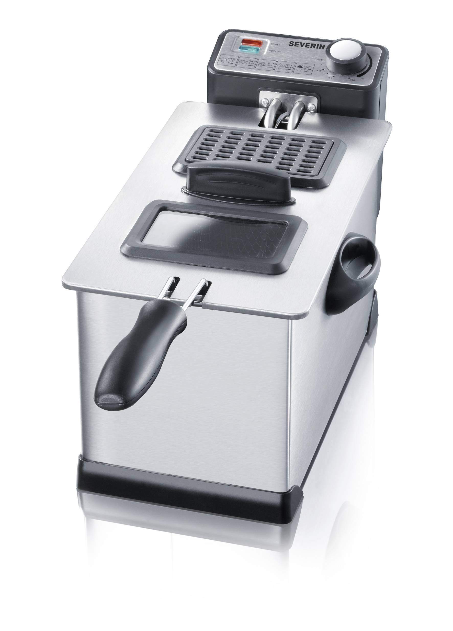 Severin FR 2431 Fritteuse 3 l 2000 W Überhitzungsschutz Edelstahl (gebürstet)