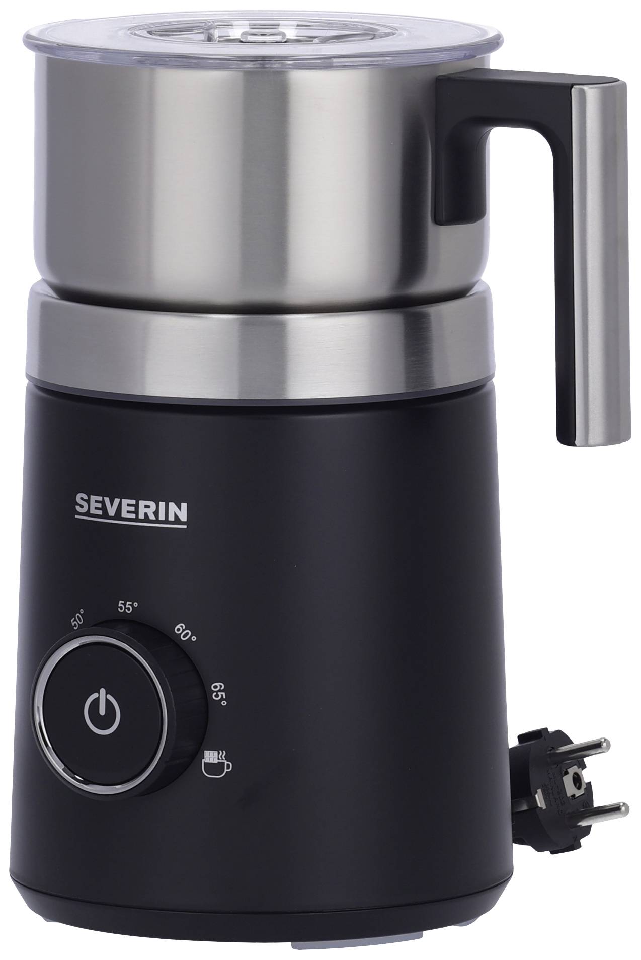 Severin SM 3586 SM 3586 Milchaufschäumer Edelstahl (gebürstet), Schwarz (matt) 500 W