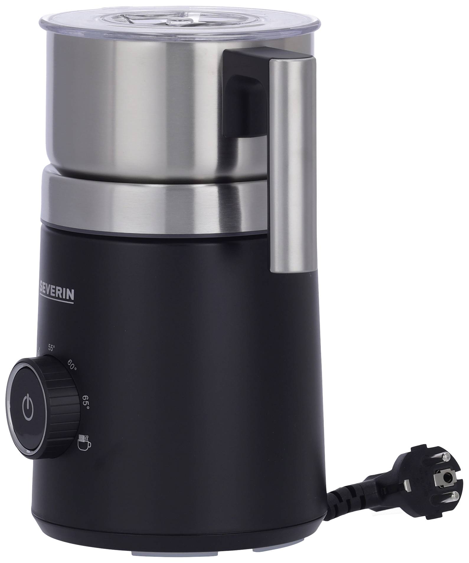 Severin SM 3586 SM 3586 Milchaufschäumer Edelstahl (gebürstet), Schwarz (matt) 500 W
