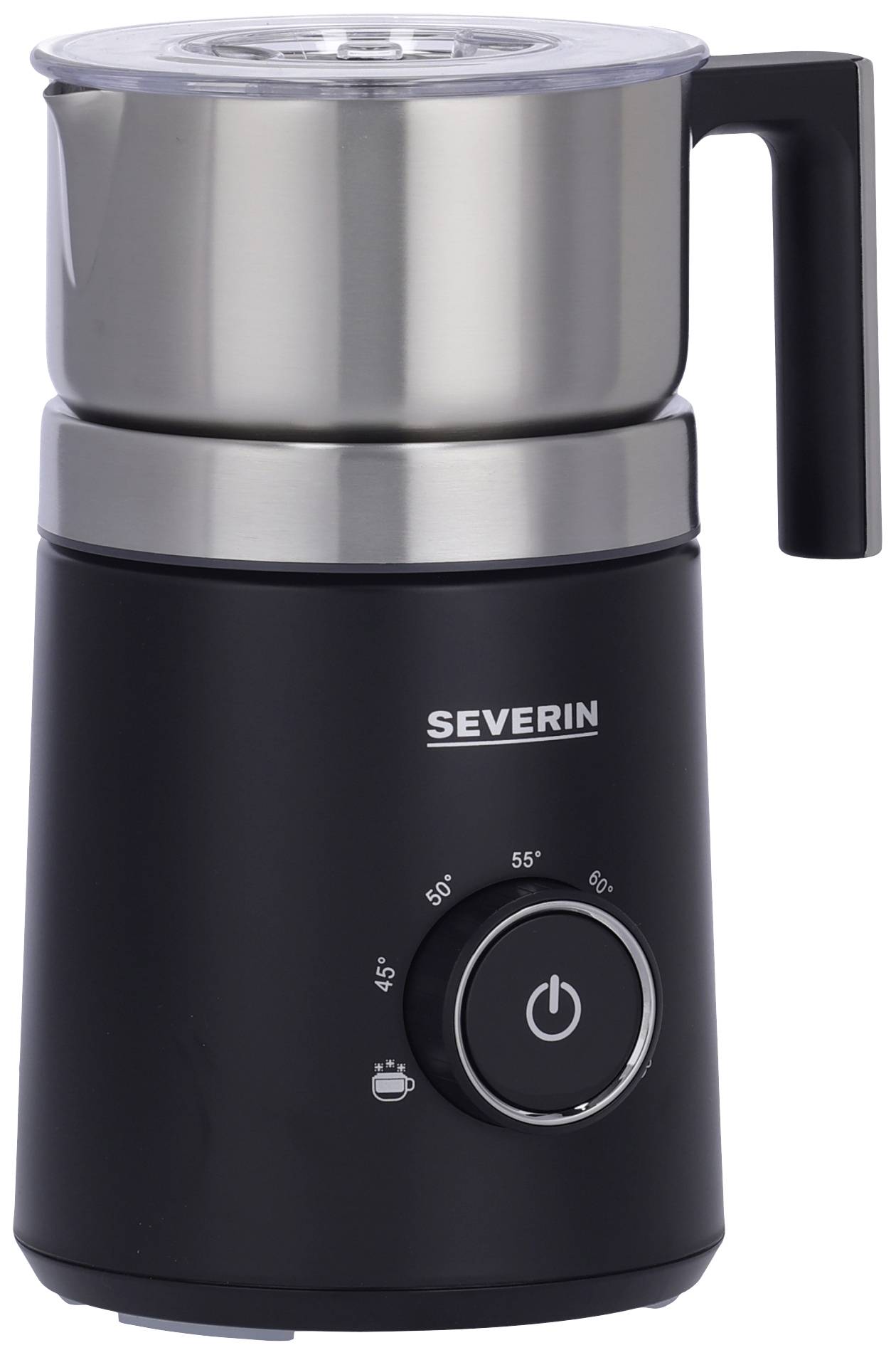 Severin SM 3586 SM 3586 Milchaufschäumer Edelstahl (gebürstet), Schwarz (matt) 500 W