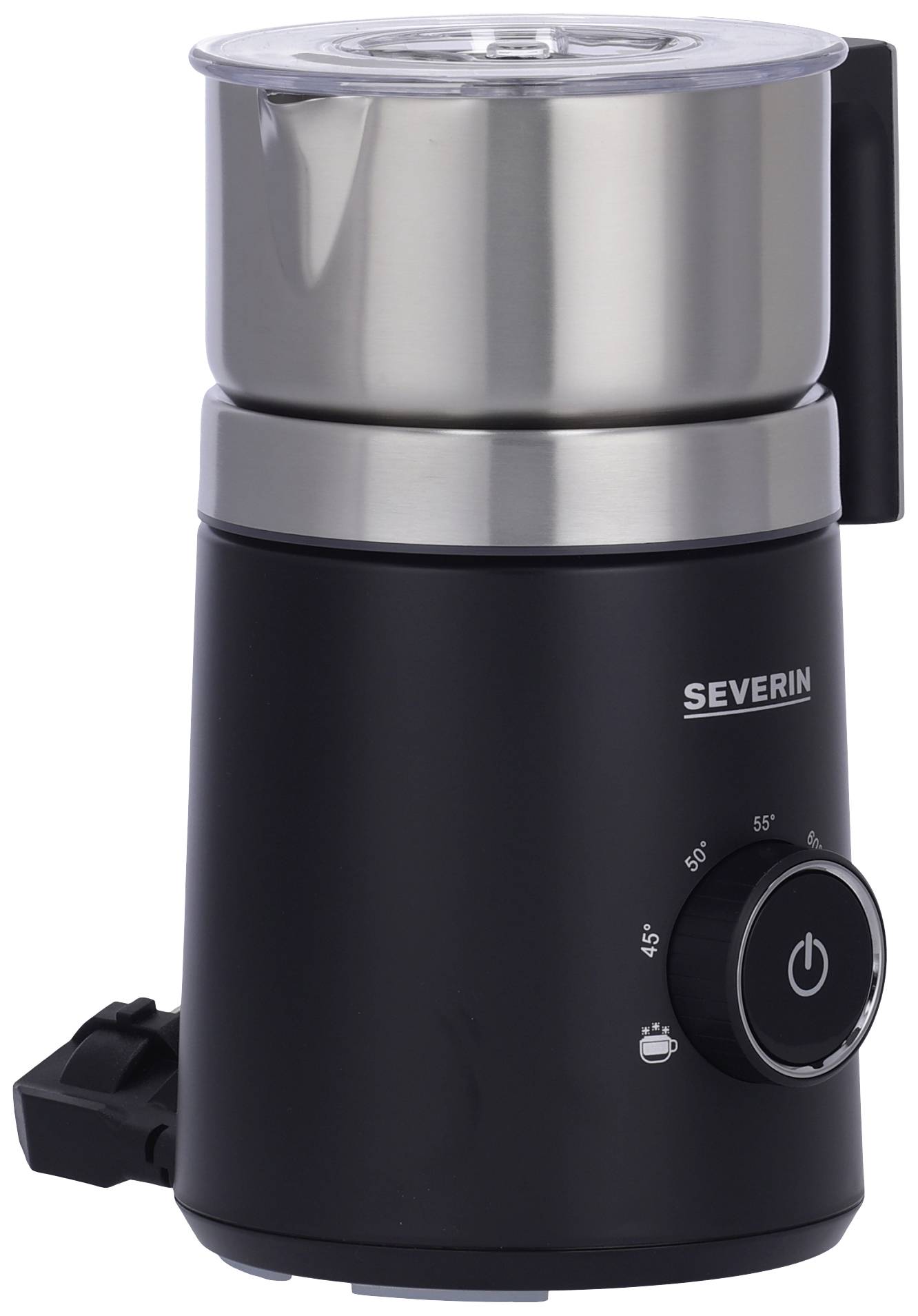 Severin SM 3586 SM 3586 Milchaufschäumer Edelstahl (gebürstet), Schwarz (matt) 500 W