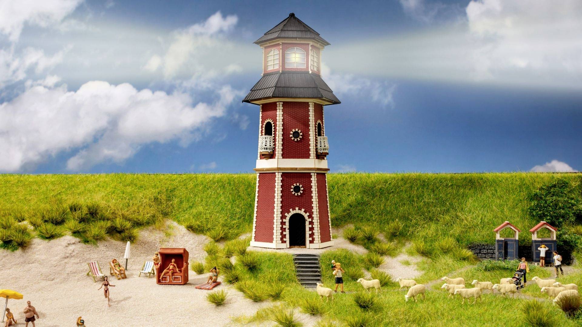 NOCH 66831 H0 Leuchtturm mit Lichtsignal