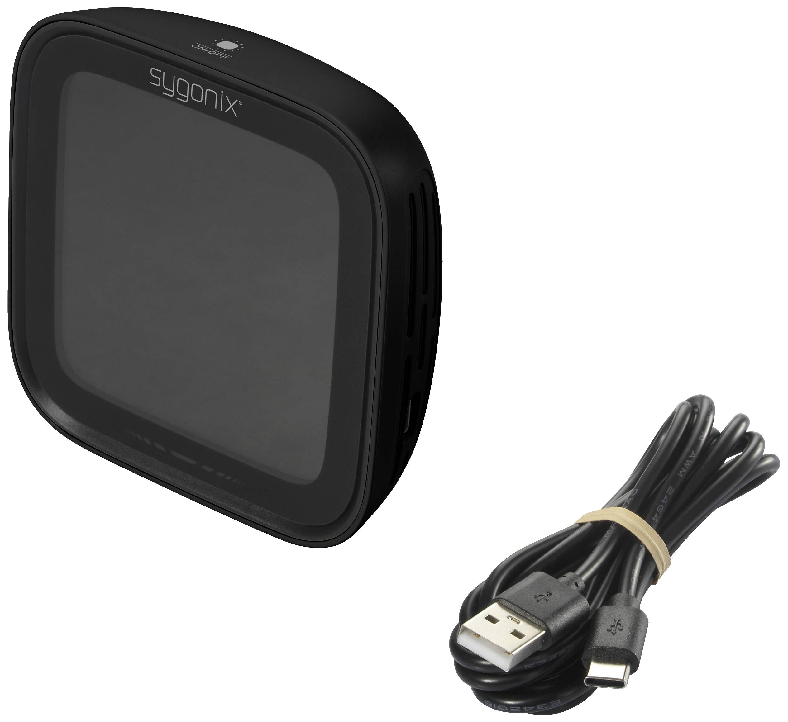 Sygonix Thermo-/Hygrometer mit CO2-Angabe Schwarz