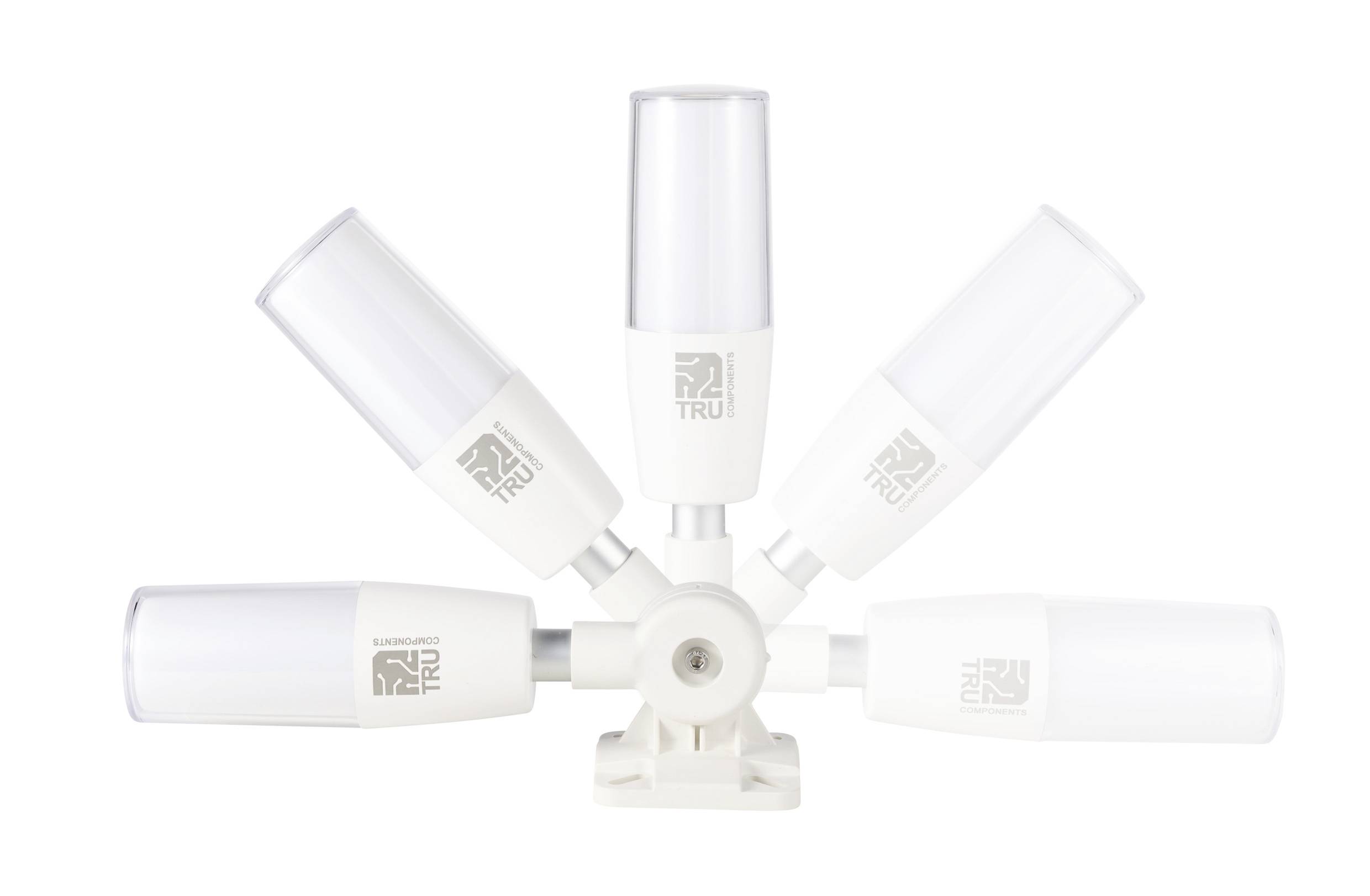 TRU COMPONENTS TC-ONN-M4T-USB Signalsäule mit Sirene LED Rot, Gelb, Grün, Blau, Weiß, Cyan, Magent