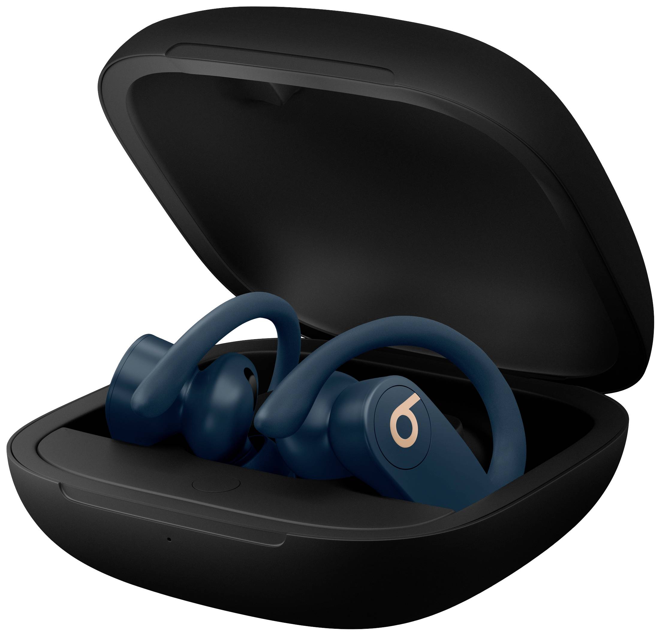 Beats Powerbeats Pro In Ear Kopfhörer Bluetooth® Stereo Navy Mikrofon-Rauschunterdrückung Ladecase, Schweißresistent, Wasserabweisend, Ohrbügel