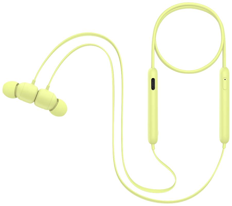 Beats Flex In Ear Kopfhörer Bluetooth® Stereo Yuzugelb Nackenband, Lautstärkeregelung