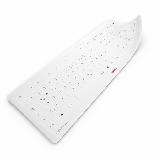 CHERRY Stream-Protect Membrane Tastatur-Abdeckfolie Weiß-Grau