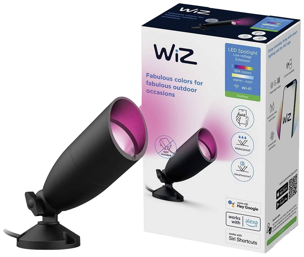 WiZ Ground Spot Extension 8720169071650 LED-Außenstrahler LED Schwarz