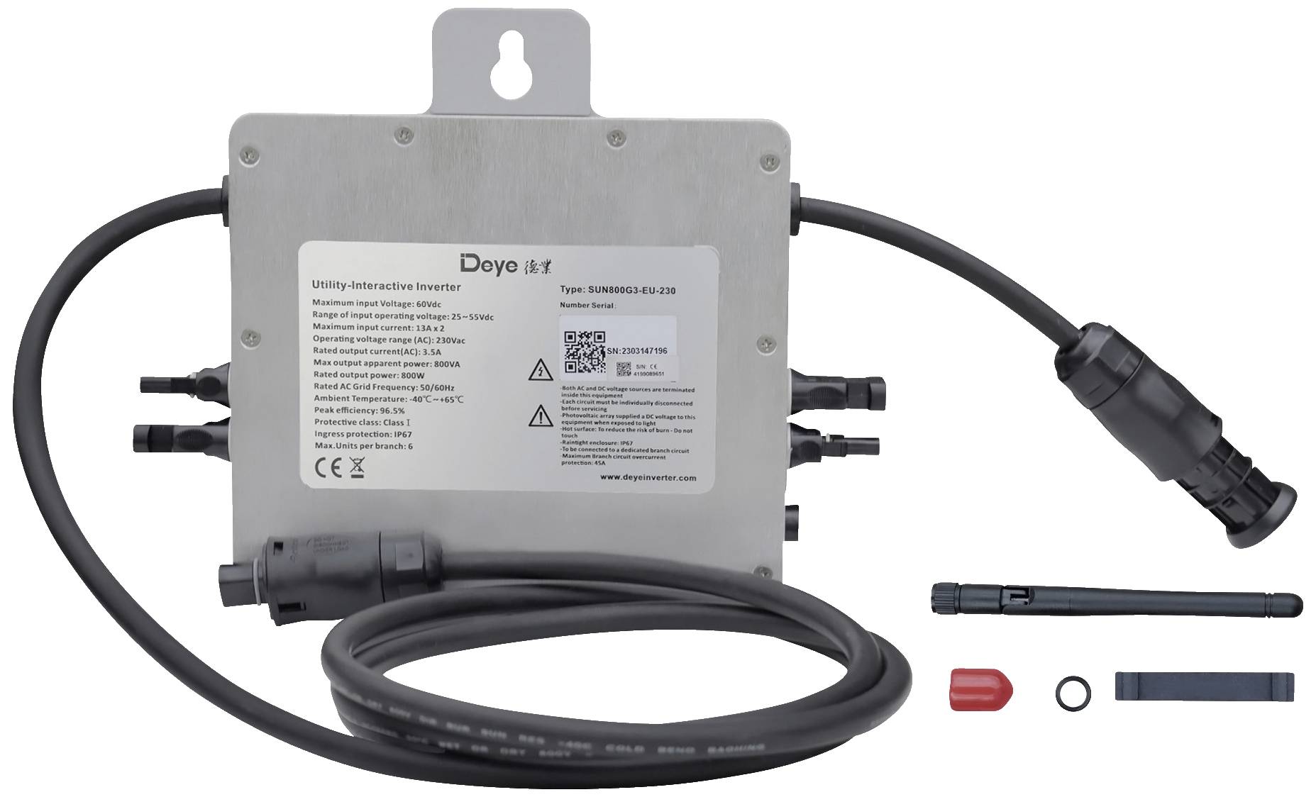 Einspeisewechselrichter 800W 60V - 230V Lüfterlos