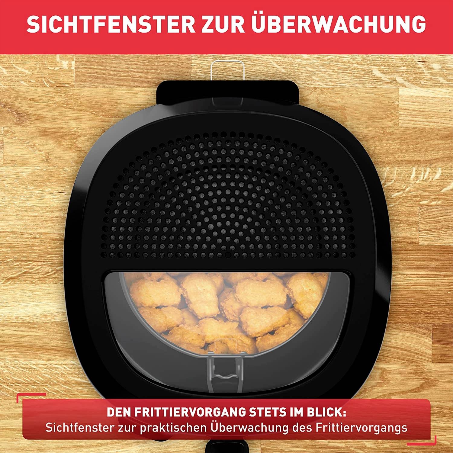Tefal FF215D Fritteuse 1 kg 1600 W Edelstahl, Schwarz