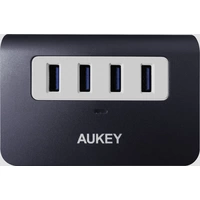 Aukey CB-H5 4 Port USB 3.2 Gen 1-, USB 2.0-Kombi-Hub Grau-Weiß Aukey CB-H5 4 Port USB 3.2 Gen 1-, USB 2.0-Kombi-Hub Grau-Weiß