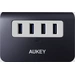 Aukey CB-H5 4 Port USB 3.2 Gen 1-, USB 2.0-Kombi-Hub Grau-Weiß Aukey CB-H5 4 Port USB 3.2 Gen 1-, USB 2.0-Kombi-Hub Grau-Weiß