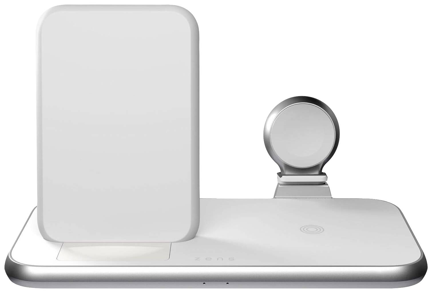 ZENS Induktions-Ladegerät Aluminium Series 4 in 1 Stand Wireless Charger + Watch ZEDC15W/00 Ausgänge Induktionslade-Standard, USB