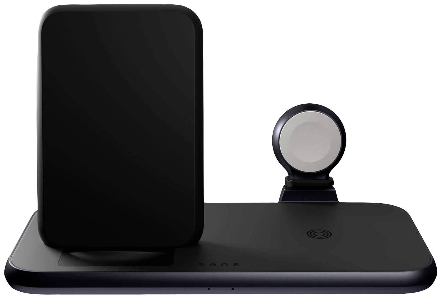 ZENS Induktions-Ladegerät Aluminium Series 4 in 1 Stand Wireless Charger + Watch ZEDC15B/00 Ausgänge Induktionslade-Standard, USB-A Schwarz