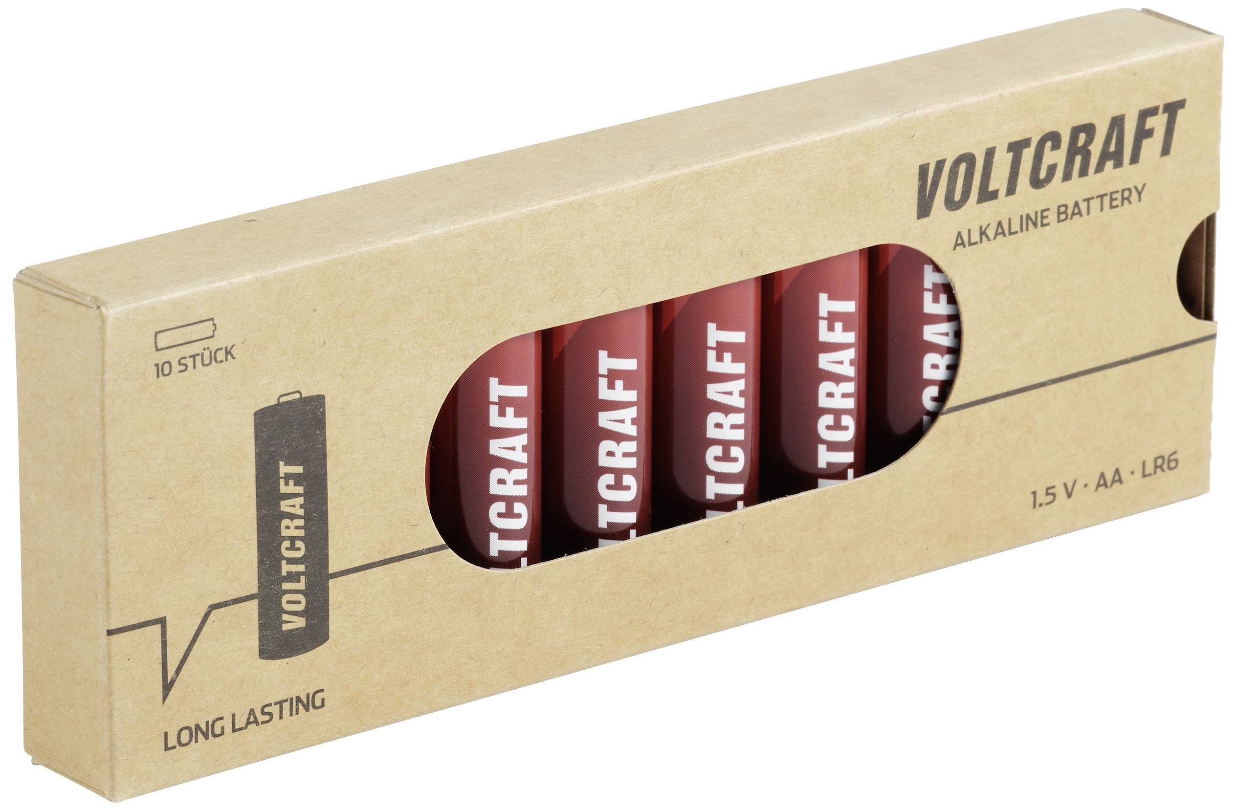 VOLTCRAFT Industrial LR6 Mignon (AA)-Batterie Alkali-Mangan 3000 mAh 1.5V 10St.