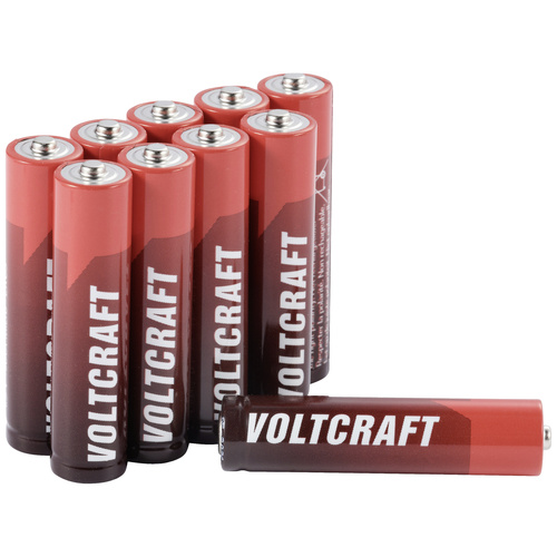 VOLTCRAFT Industrial LR03 Micro (AAA)-Batterie Alkali-Mangan 1350 mAh 1.5V 10St.
