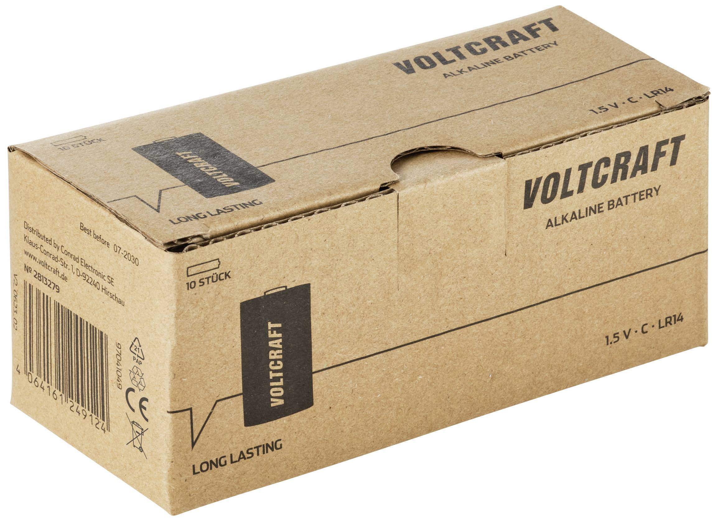 VOLTCRAFT Industrial LR14 Baby (C)-Batterie Alkali-Mangan 8000 mAh 1.5V 10St.