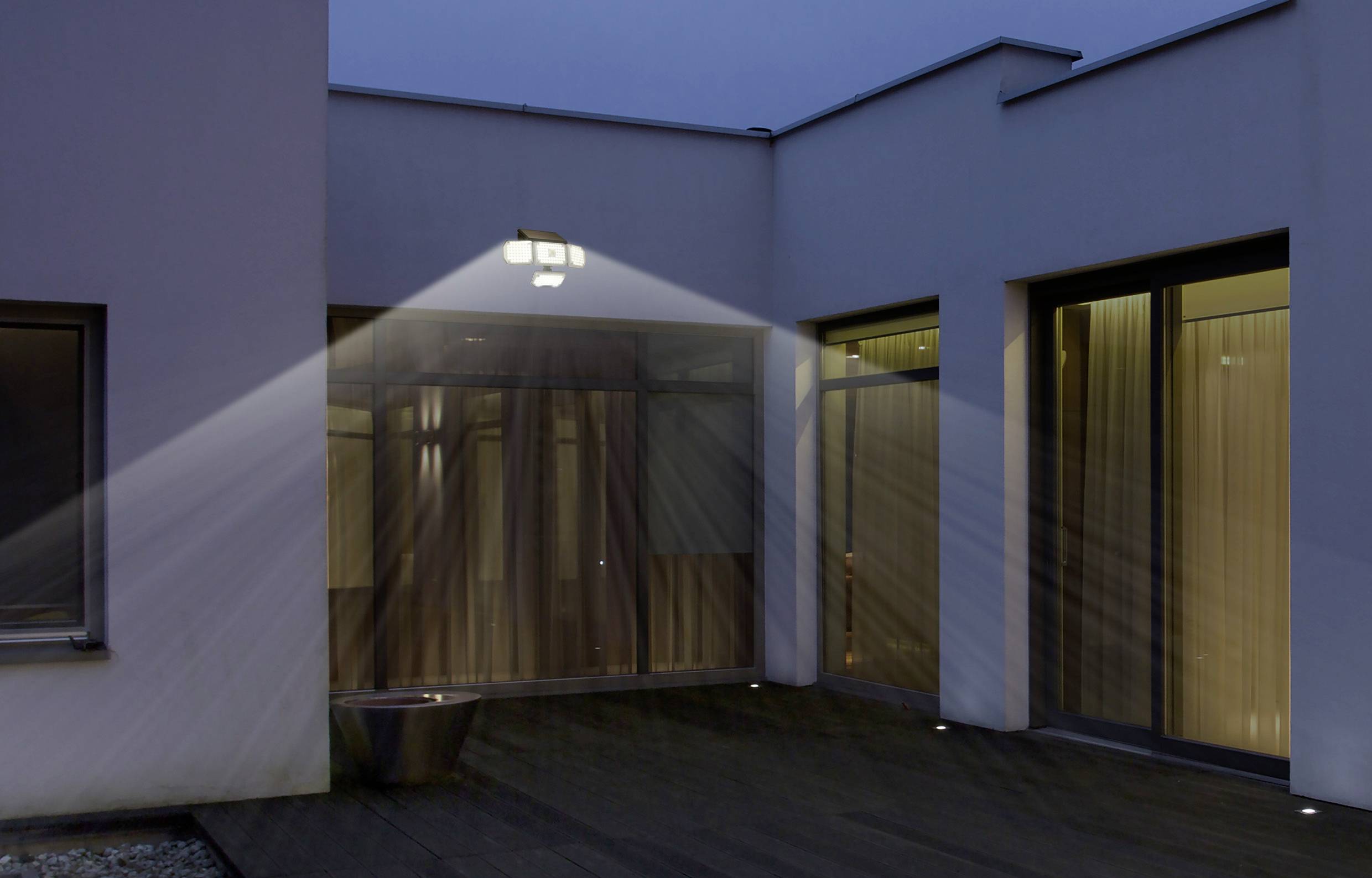 Sygonix SY-5626568 Solar-Außenwandleuchte mit Bewegungsmelder LED 1.265W Schwarz