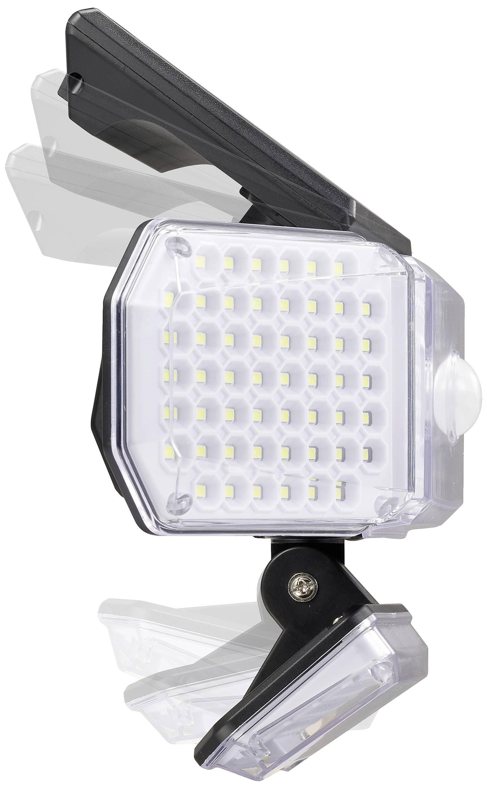 Sygonix SY-5626568 Solar-Außenwandleuchte mit Bewegungsmelder LED 1.265W Schwarz