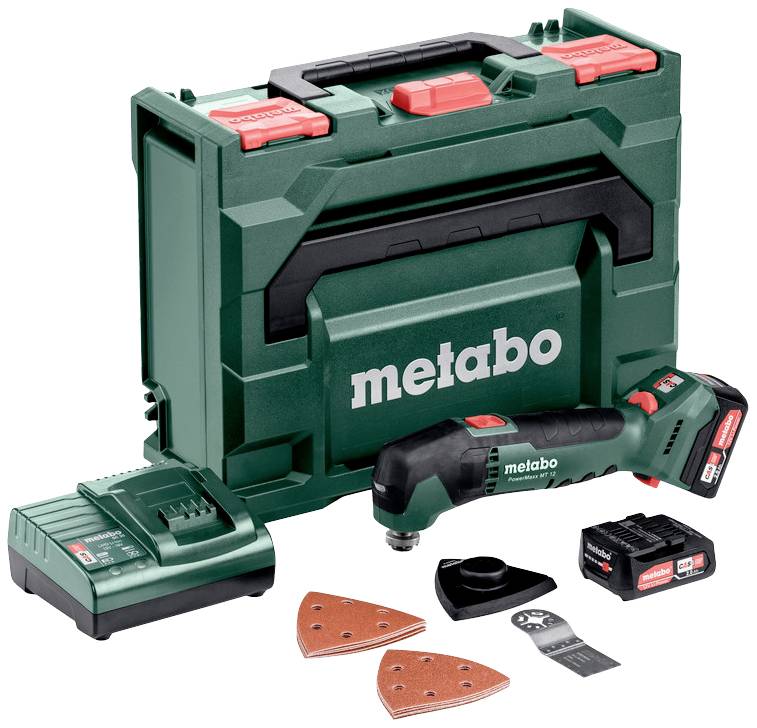Metabo PowerMaxx MT 12 613089500 Akku-Multifunktionswerkzeug inkl. 2. Akku, inkl. Ladegerät, inkl. Koffer, mit Zubehör 12 V 2 Ah Anzahl mitgelief