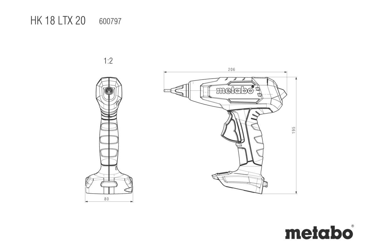 Metabo HK 18 LTX 20 Akku Heißklebepistole ohne Akku, ohne Ladegerät 11mm 18V 1St.