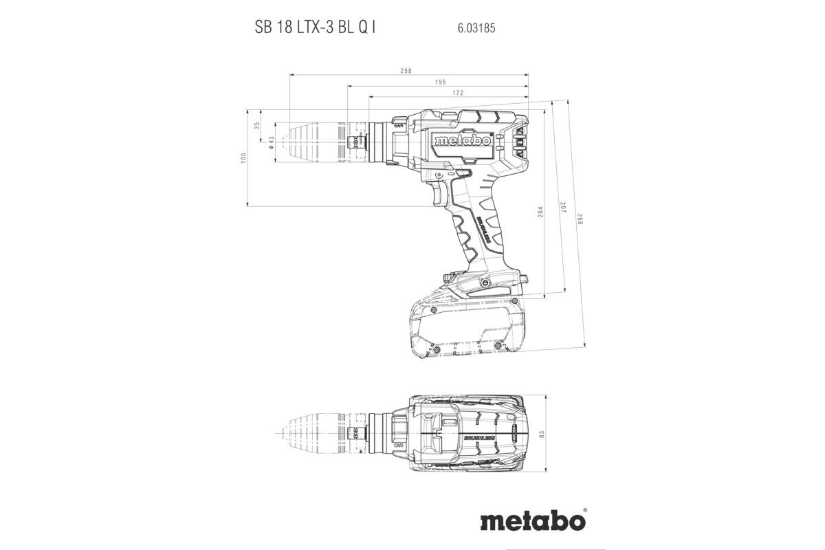 Metabo SB 18 LTX-3 BL Q I -Akku-Schlagbohrschrauber bürstenlos, inkl. 2. Akku, inkl. Koffer, inkl. Ladegerät