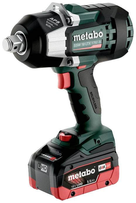 Metabo SSW 18 LTX 1750 BL 602402660 Akku-Schlagschrauber 1750 Nm 18V Anzahl mitgelieferte Akkus 2 5.5Ah LiHD bürstenlos, inkl.