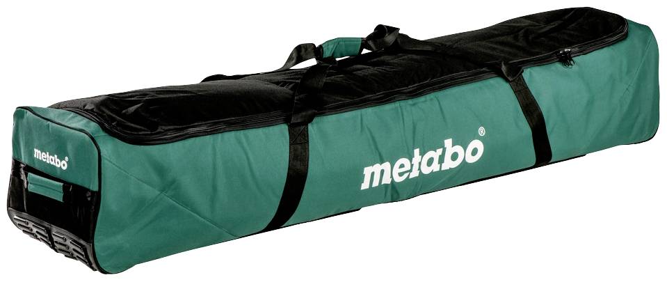 Grüne Werkzeugtasche mit dem weißen Logo 'metabo', schwarzem Reißverschluss und Tragegriffen. Geeignet für Elektrowerkzeuge.
