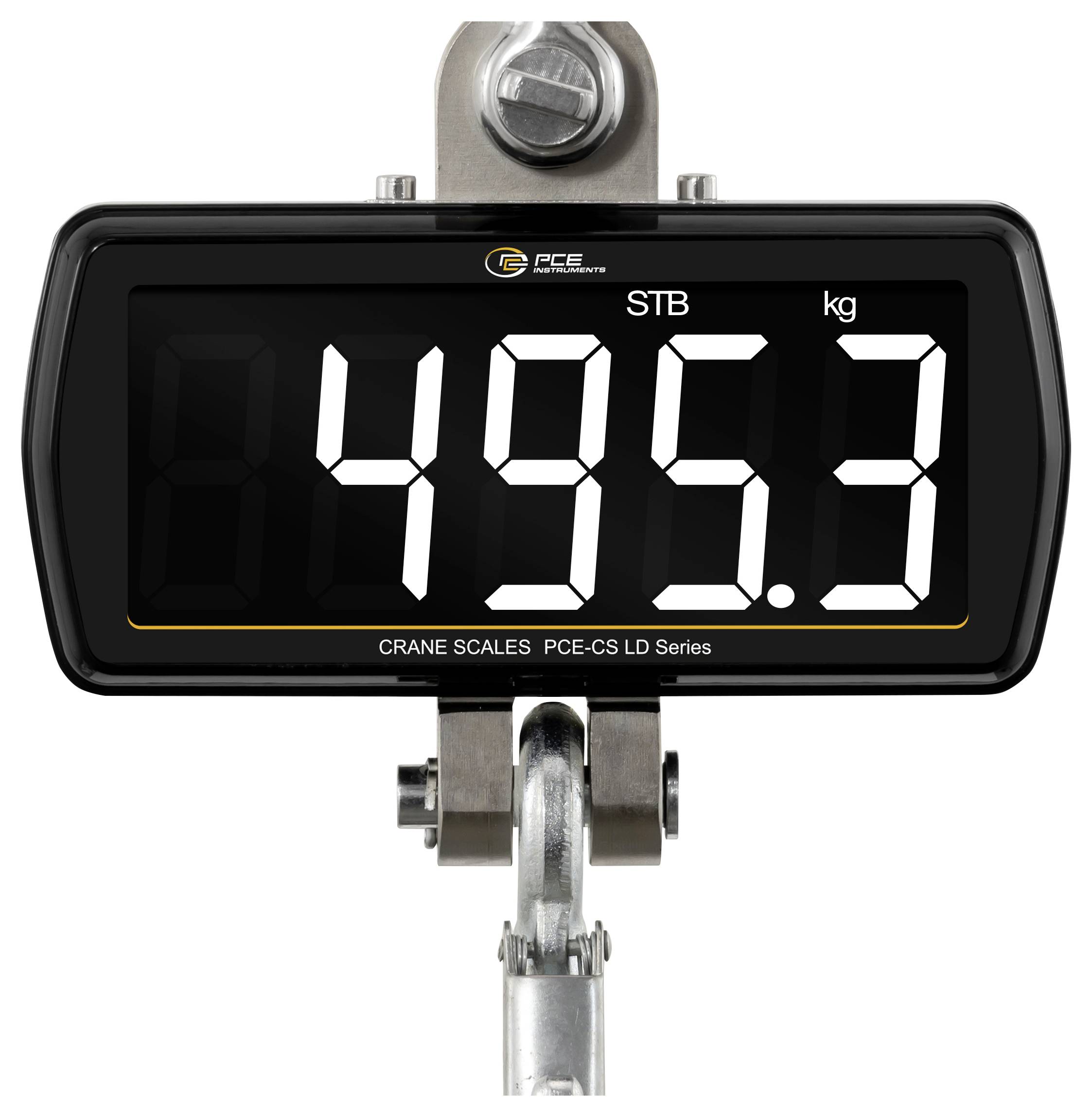 Digitale Kranwaage mit Anzeige von 495,3 kg und 