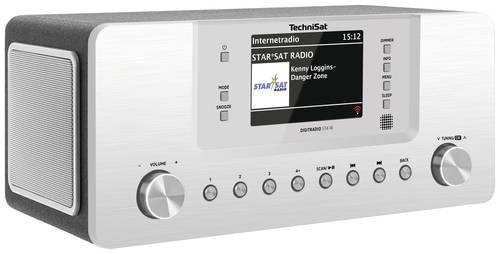 TechniSat Digitradio 574 IR Internet Tischradio DAB+, UKW AUX, Bluetooth®, Internetradio, USB Silber