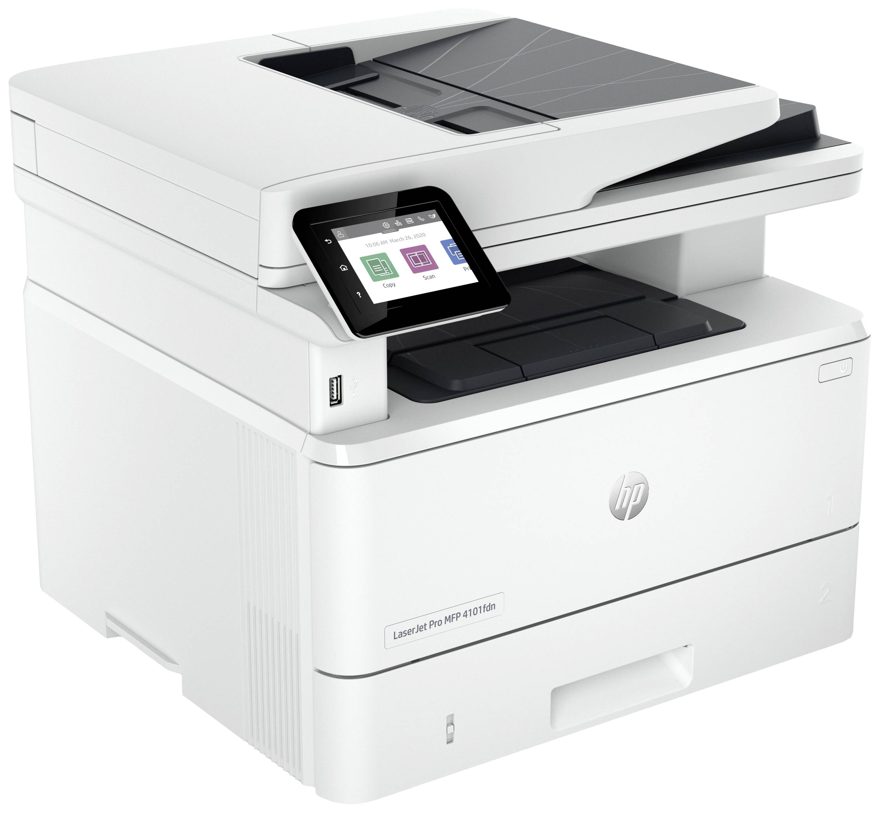 HP Laserjet Pro MFP 4102fdwe Schwarzweiß Laser Multifunktionsdrucker A4 Drucker, Scanner, Kopierer, Fax Bluetooth®, Duplex, LAN