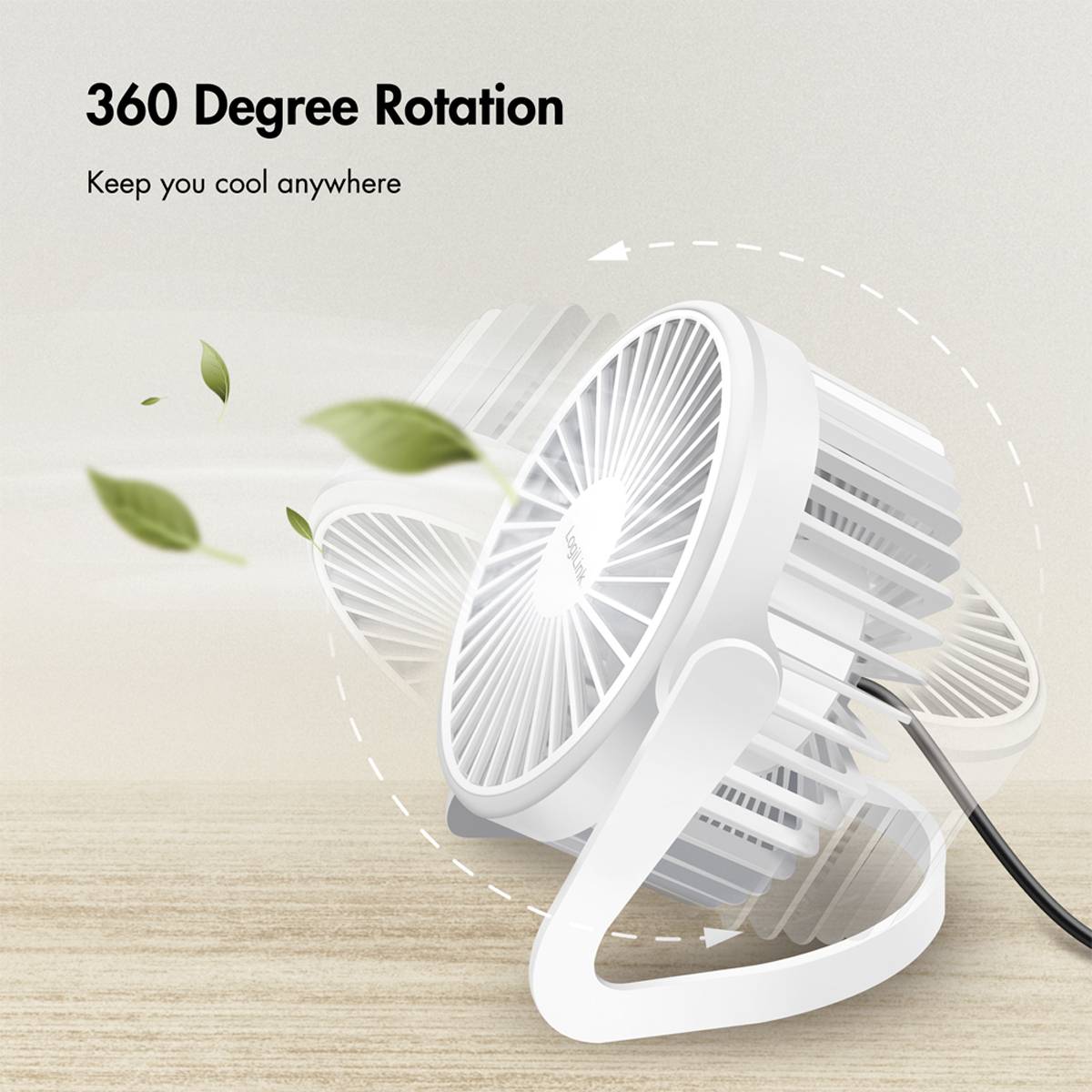 LogiLink UA0402 USB-Ventilator (B x H x T) 140 x 115 x 147mm