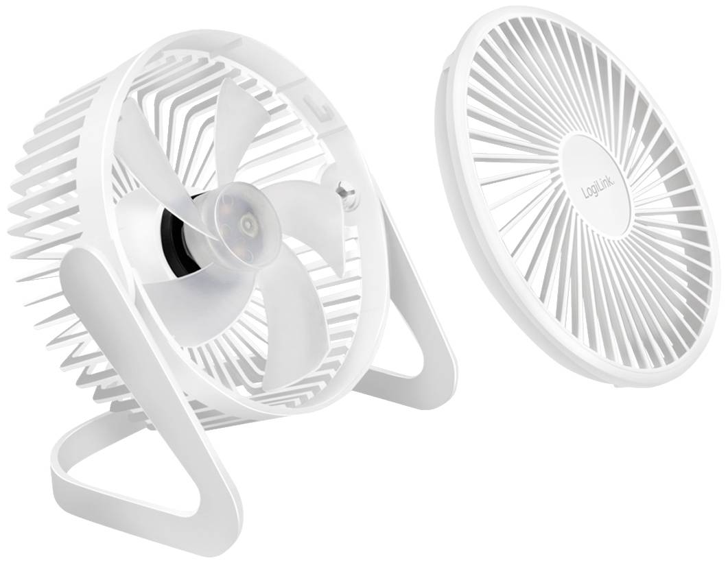 LogiLink USB-Schreibtischventilator, 15,24 cm, 40 dB, weiß