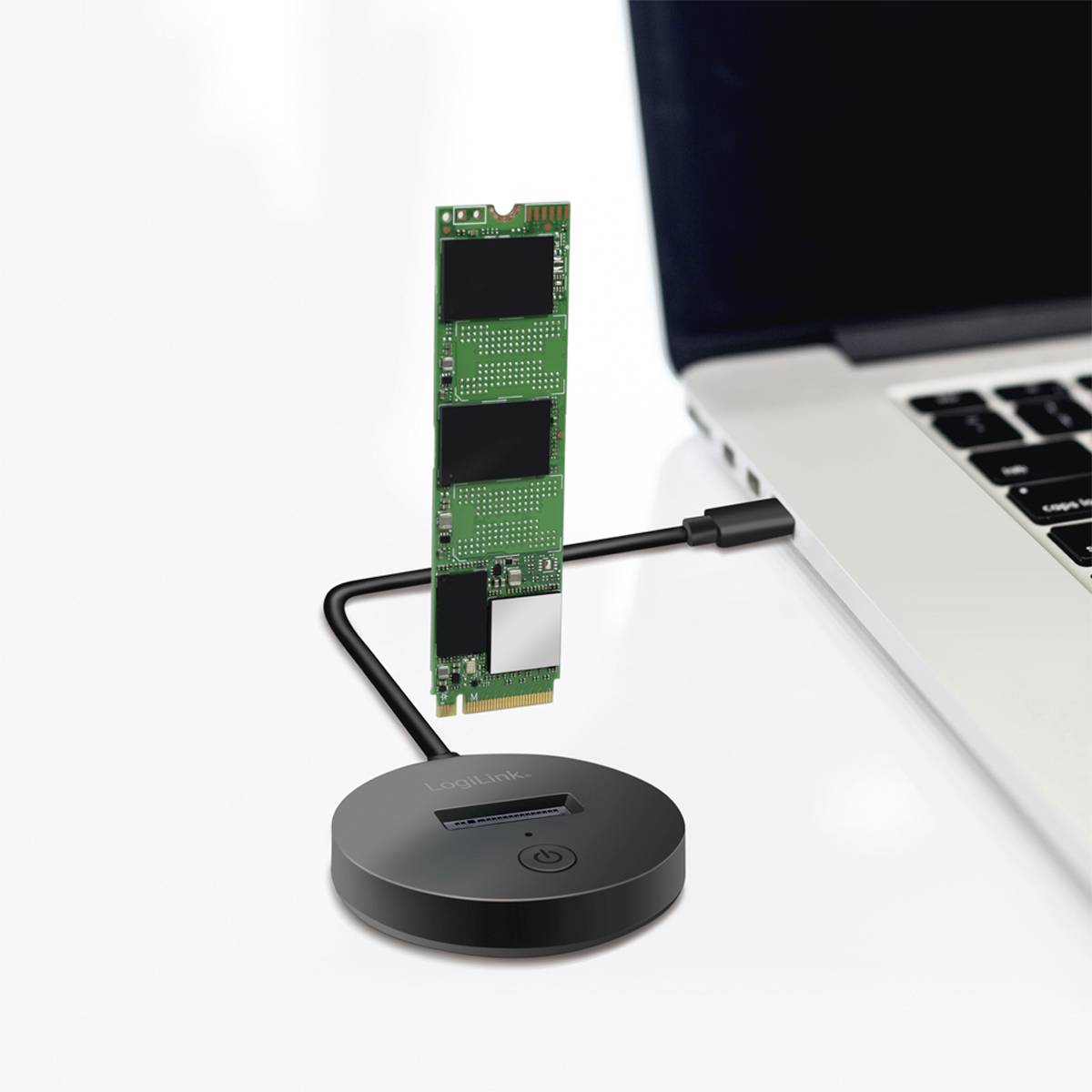 LogiLink QP0032 USB-C® (USB 3.2 Gen 2) M.2 PCIe NVMe 1 Port Festplatten-Dockingstation