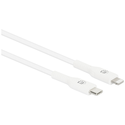 Manhattan USB-Kabel USB-C® Stecker, Apple Lightning Stecker 2.00m Weiß 394529