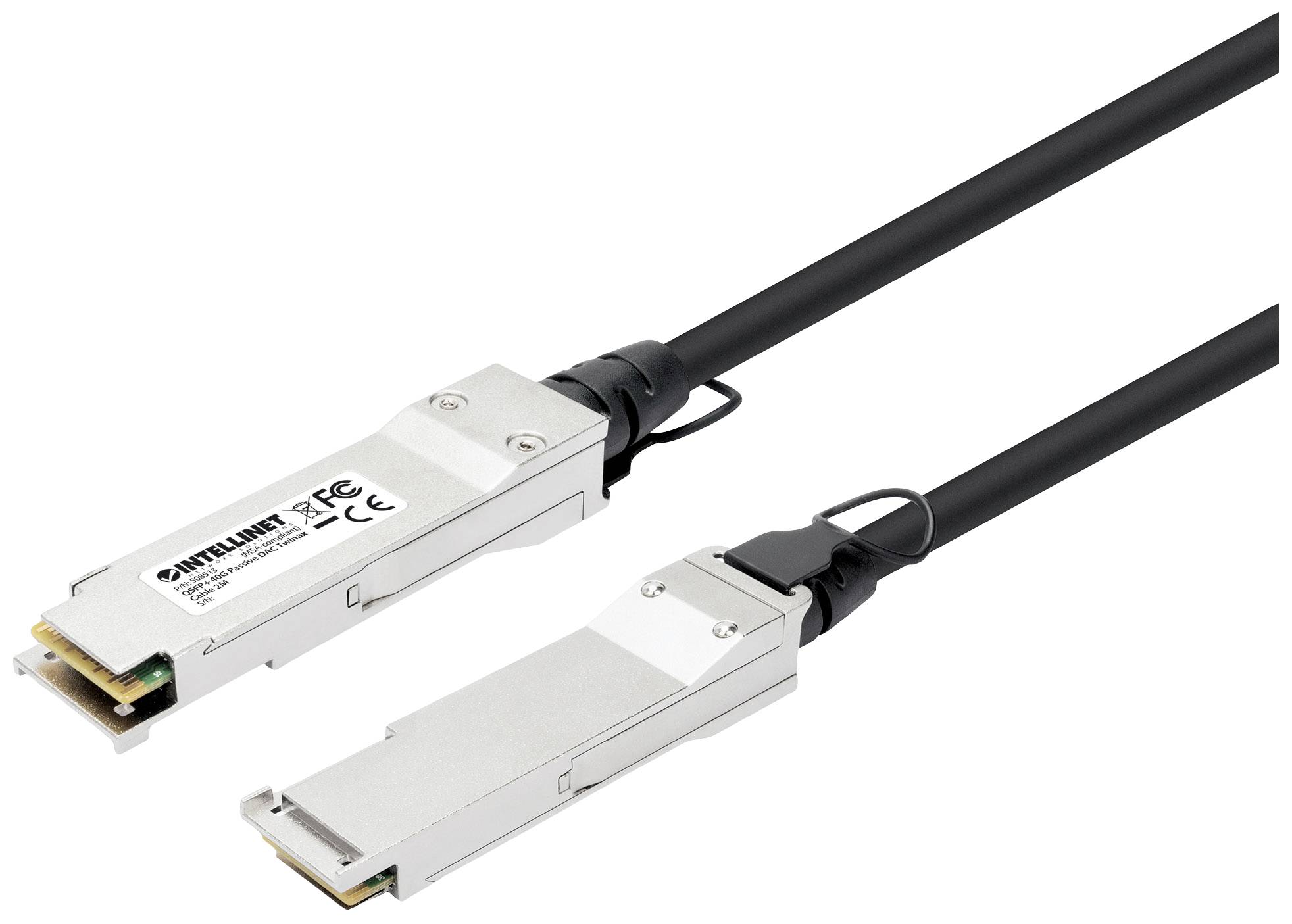 Intellinet 508513 QSFP+ 40G Passives DAC Twinax Kabel 40 GBit/s 7m Weitere technische Daten Länge: 2m