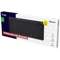 Trust Lyra Compact Bluetooth®, Funk Tastatur Deutsch, QWERTZ Schwarz Wiederaufladbar, Geräuscharme Tasten, Spritzwassergeschützt Trust Lyra Compact Bluetooth®, Funk Tastatur Deutsch, QWERTZ Schwarz Wiederaufladbar, Geräuscharme Tasten, Spritzwassergeschützt
