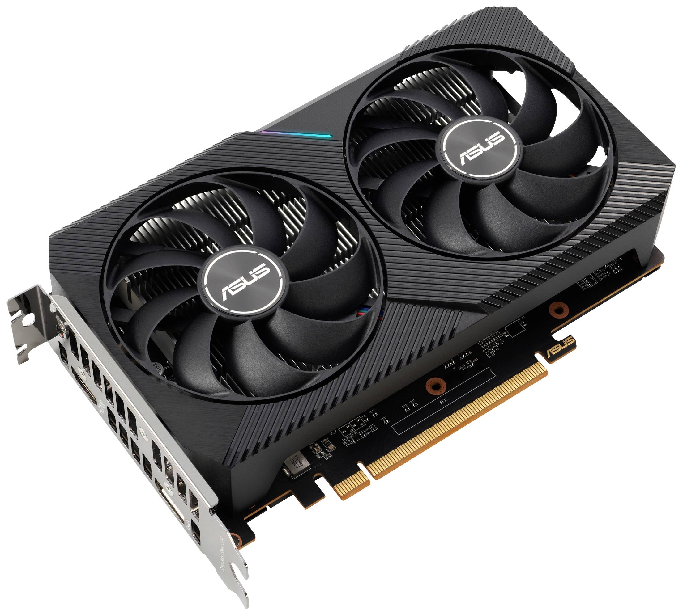 Asus Grafikkarte AMD Radeon RX 6400 Dual 4GB GDDR6-RAM PCIe HDMI®, DisplayPort