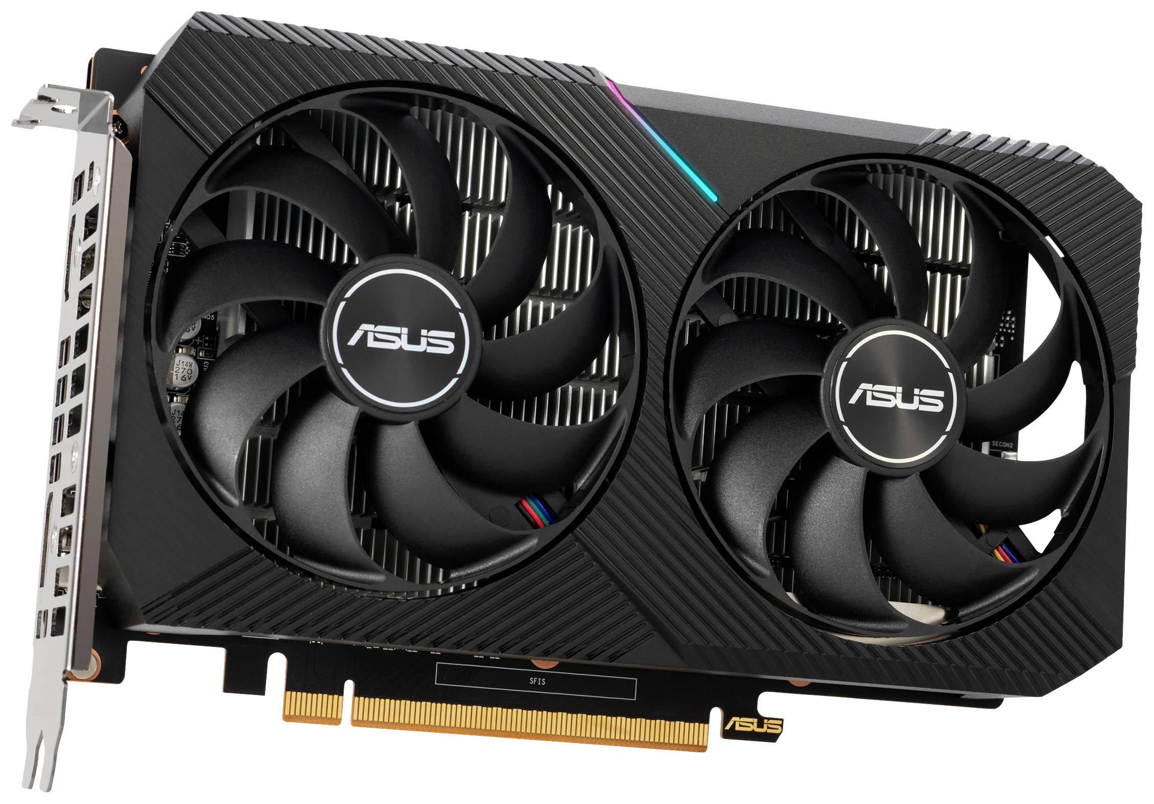 Asus Grafikkarte AMD Radeon RX 6400 Dual 4 GB GDDR6-RAM PCIe HDMI®, DisplayPort
