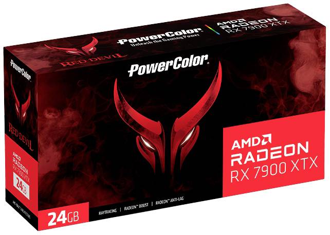 Powercolor Grafikkarte AMD Radeon RX 7900 XTX Red Devil 24GB GDDR6-SDRAM PCIe HDMI®, DisplayPort Übertaktet / Overclocked
