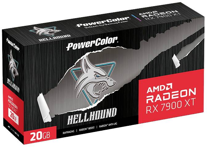 Powercolor Grafikkarte AMD Radeon RX 7900 XT Hellhound 20 GB GDDR6-RAM PCIe HDMI®, DisplayPort Übertaktet / Overclocked