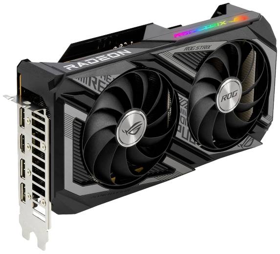 Asus Grafikkarte AMD Radeon RX 6650 XT Gaming Overclocked 8GB GDDR6-RAM PCIe HDMI®, DisplayPort Übertaktet / Overclocked