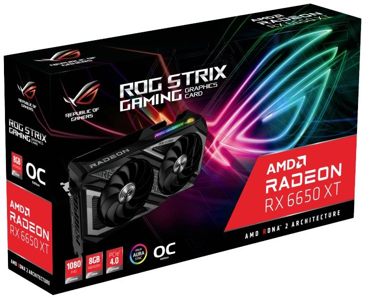 Asus Grafikkarte AMD Radeon RX 6650 XT Gaming Overclocked 8GB GDDR6-RAM PCIe HDMI®, DisplayPort Übertaktet / Overclocked
