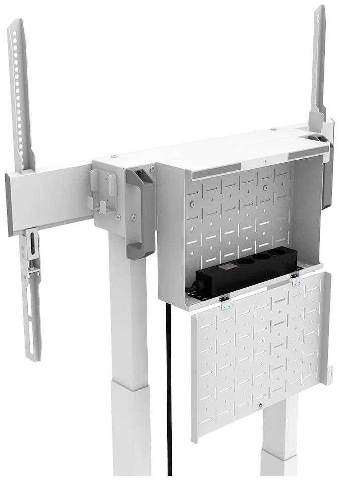Neomounts FL55-875WH1 TV-Rollwagen Motorisiert, Höhenverstellbar, Mit Fernbedienung 139,7 cm (55") - 254,0 cm (100") Weiß