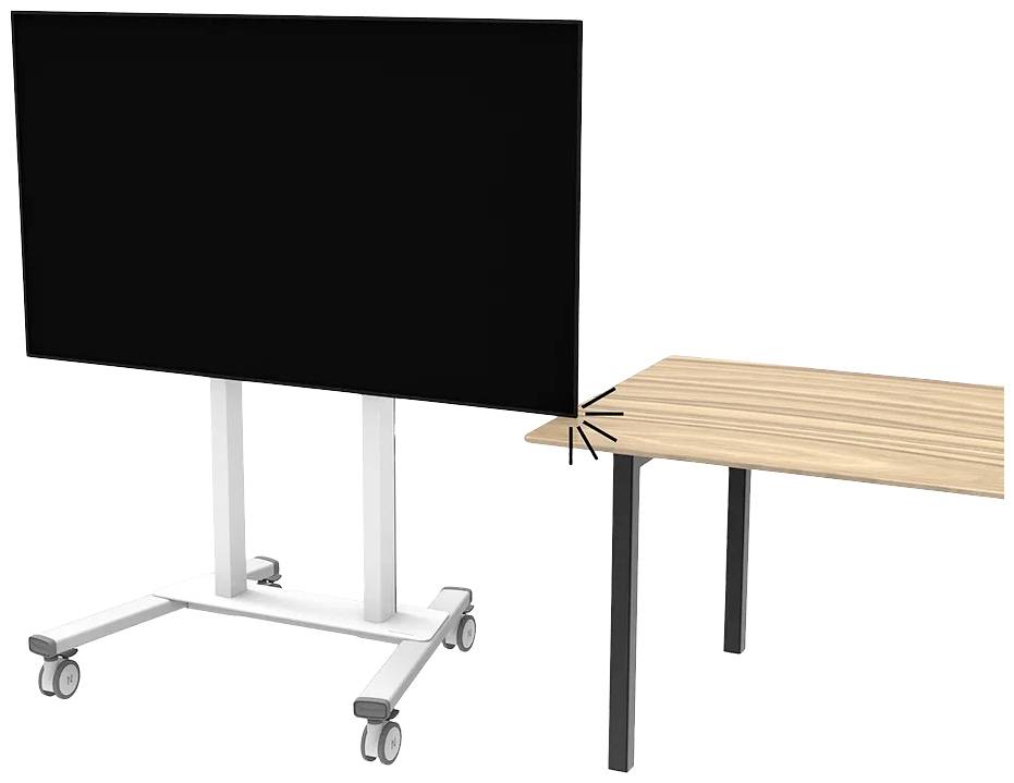 Neomounts FL55-875WH1 TV-Rollwagen Motorisiert, Höhenverstellbar, Mit Fernbedienung 139,7 cm (55") - 254,0 cm (100") Weiß