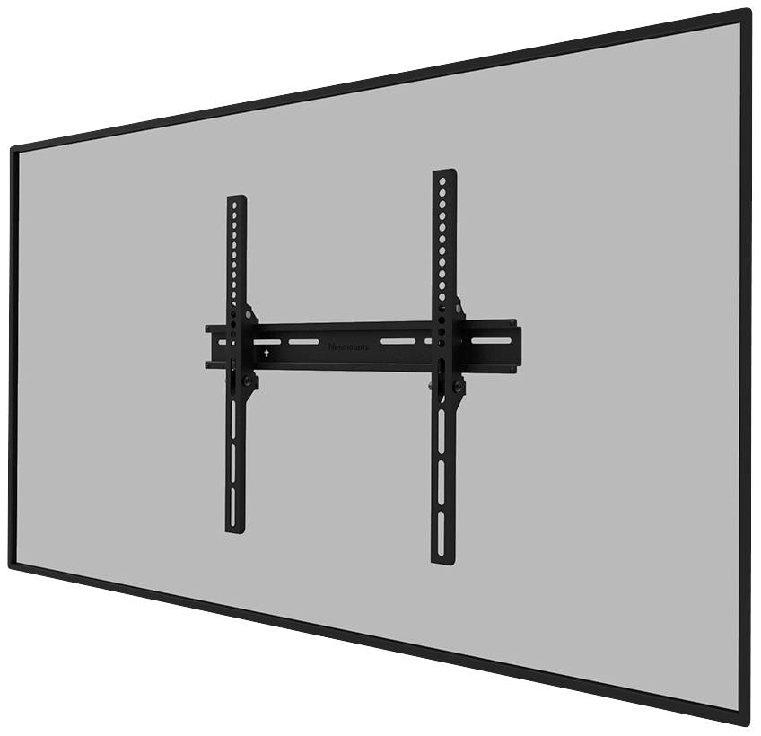 Wandhalterung für Fernseher, zeigt eine robuste, schwarze Metallkonstruktion geeignet zur sicheren Befestigung eines großen Flachbildschirms an der Wand.