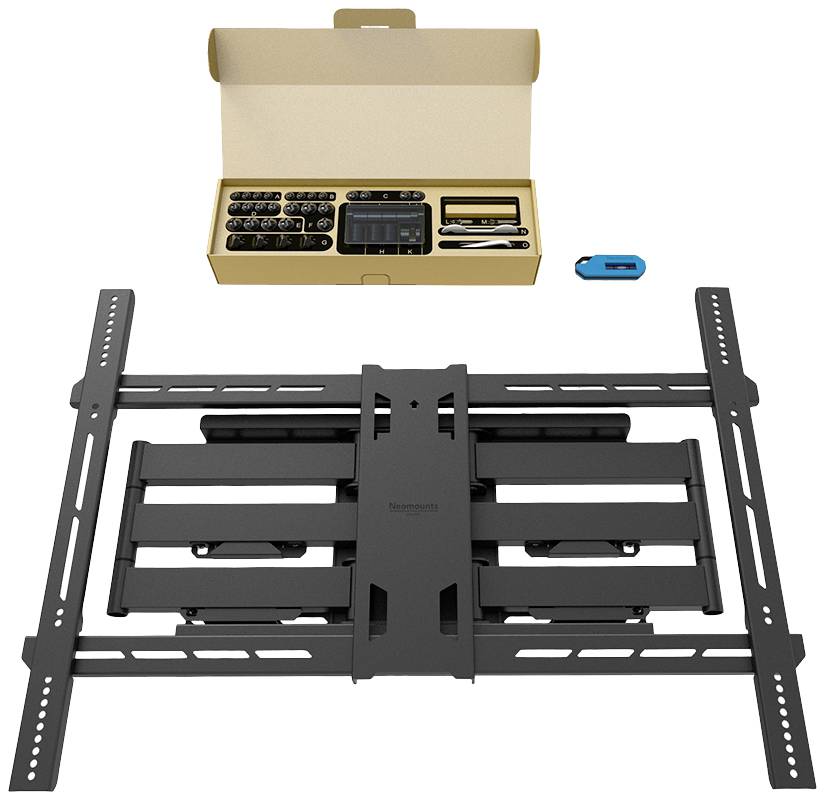 Neomounts WL40S-950BL18 1fach Monitor-Wandhalterung 139,7cm (55") - 279,4cm (110") Schwarz Neigbar, Schwenkbar, Rotierbar