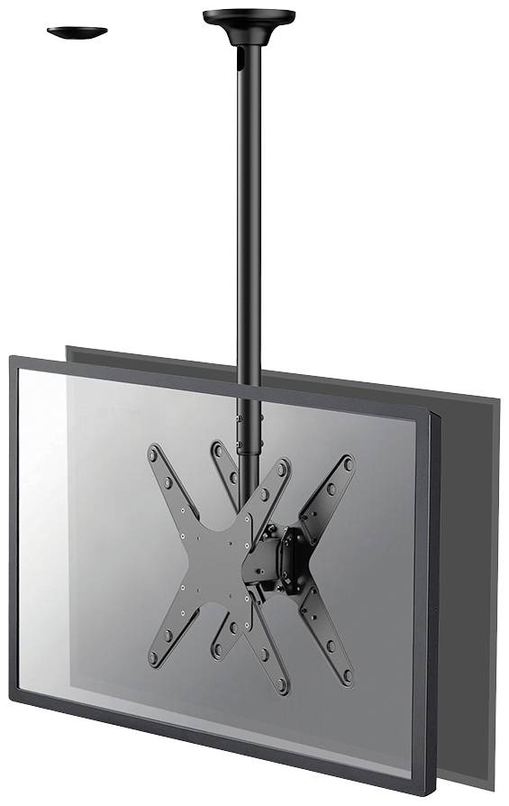 Deckenhalterung für Flachbildfernseher, höhenverstellbar, drehbar. Geeignet für große Bildschirme in Büros oder Konferenzräumen.