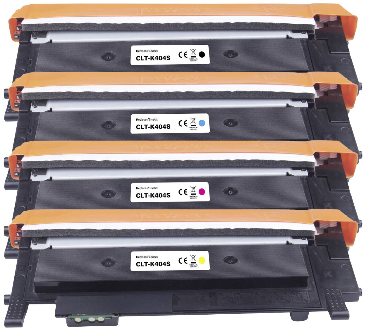 Renkforce Tonerkassette ersetzt Samsung CLT-P404C, CLT-K404S, CLT-C404S, CLT-M404S, CLT-Y404S Kompatibel Schwarz, Cyan, Magenta